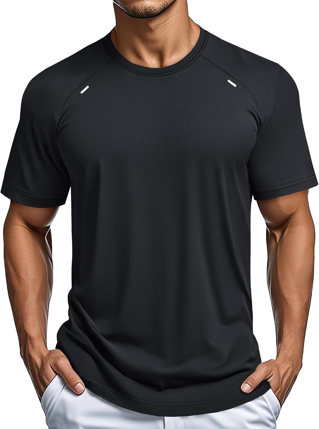 Visit the MAGCOMSEN Store MAGCOMSEN Men's Dry Fit Shirts Mesh Short Sleeve Athletic Lightweight Workout Performance Hiking Shirt